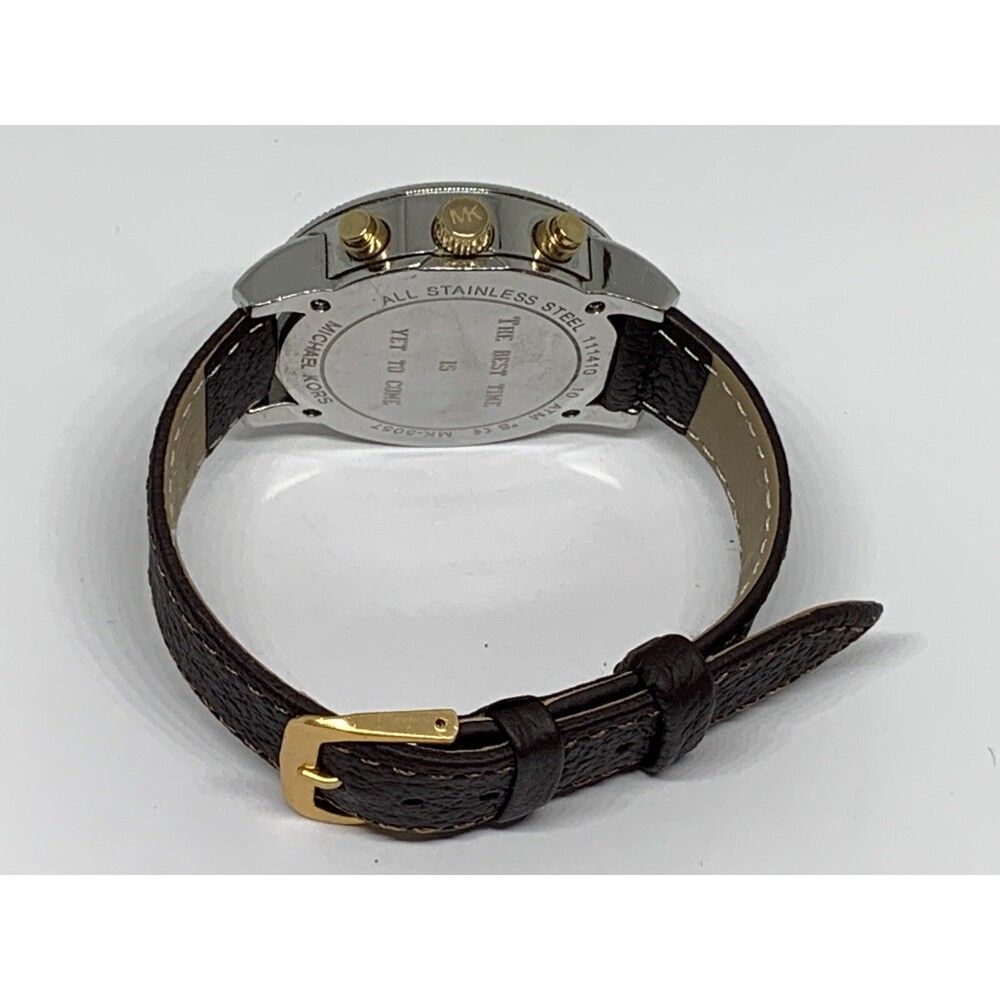 Michael Kors Jet Set MK5057 Womens Brown Leather Analog Dial Quartz Watch WFH190 - Picture 10 of 10